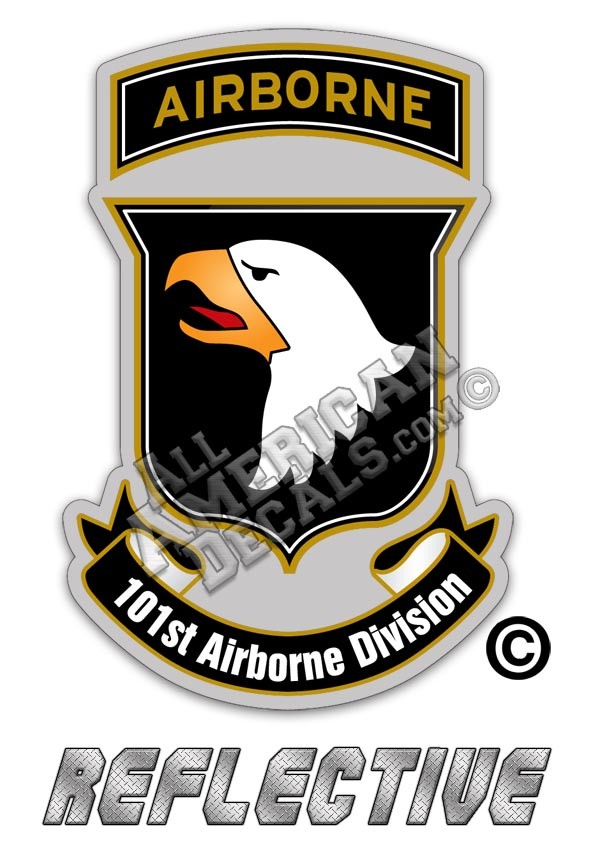 U S Army 101st Airborne Division Reflective Decal
