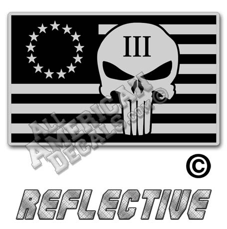 13 Star Punisher flag decal