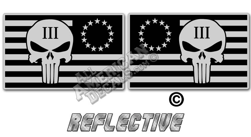 3 Percenter Punisher Flag Set