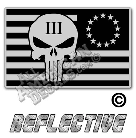 13 Star Punisher flag decal