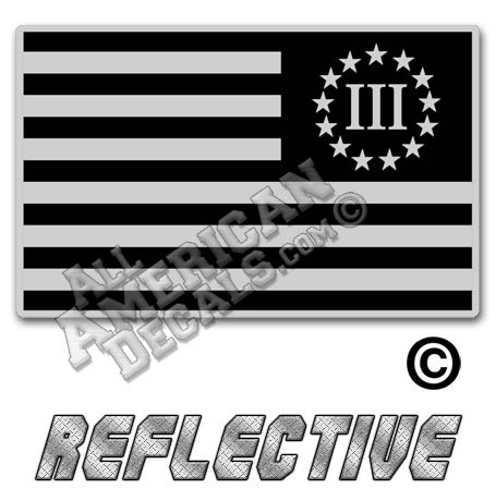 13 Star 3Percenter flag decal