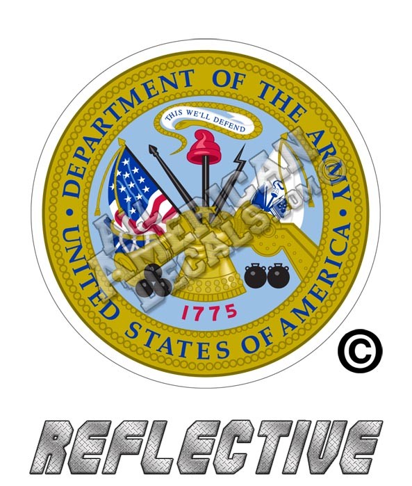 US Army Seal Round Reflective Decal