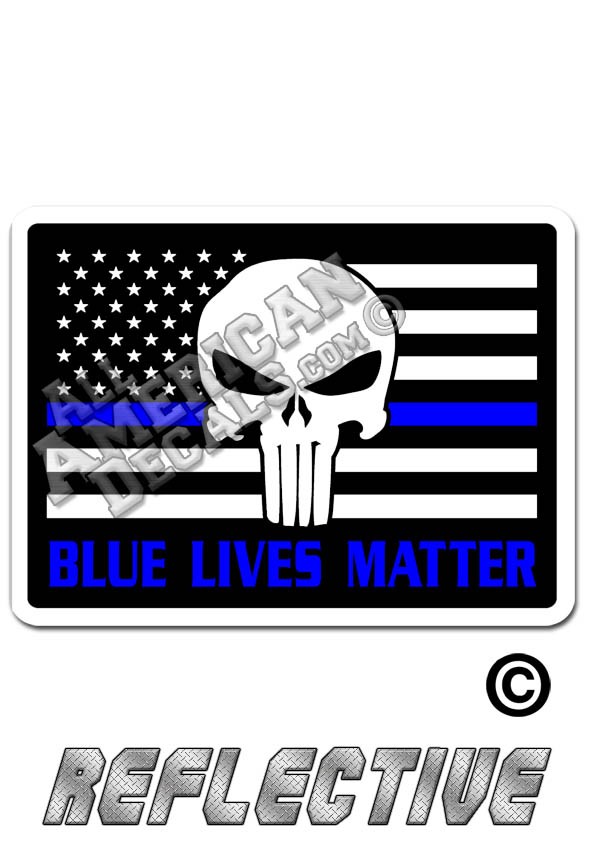 TBL Tactical Flag  "Blue Lives Matter" Punisher