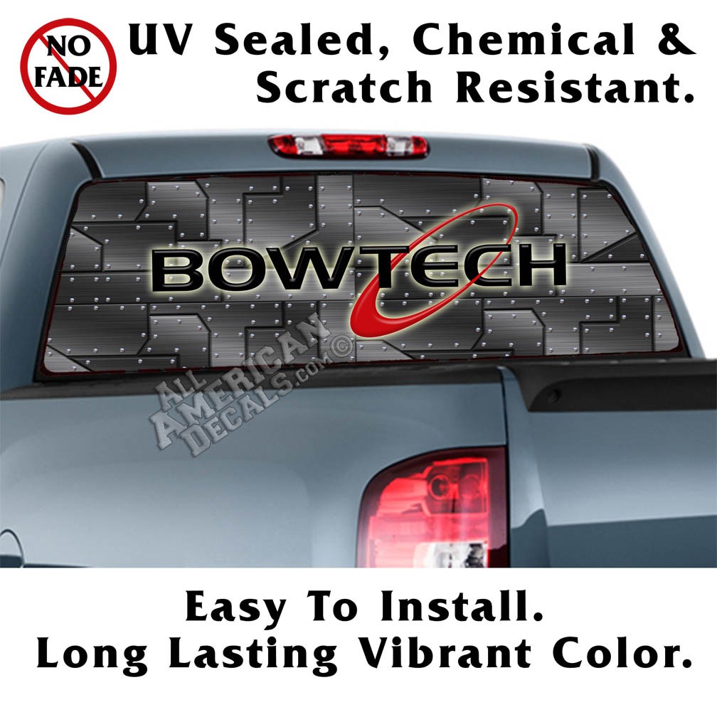 BOWTECH Riveted Black Metal Back Window Graphic