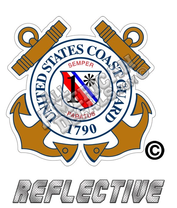 US Coast Guard 1 Ass to Risk Reflective Decal