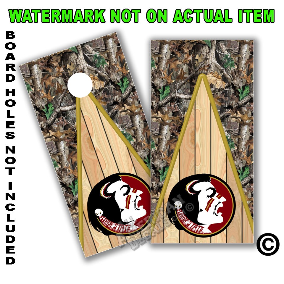 Florida State Real Oak Tree Camo Board Wrap With Wood Lane 