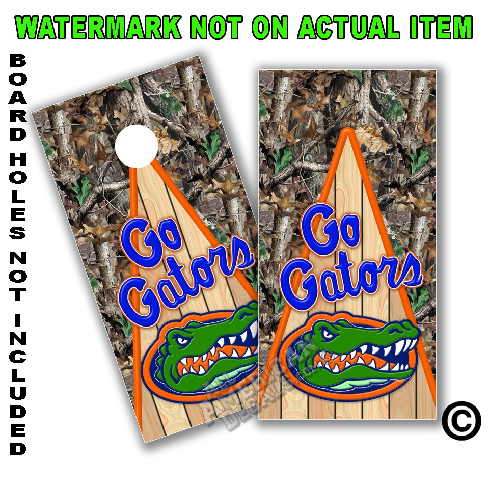 GO Gators Real Oak Tree Camo Board Wrap With Wood Lane 