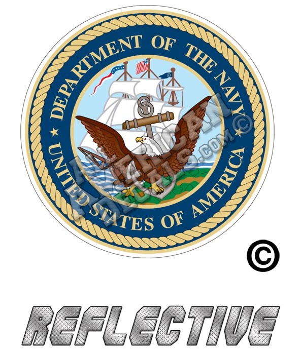 US Navy Seal Round Reflective Decal