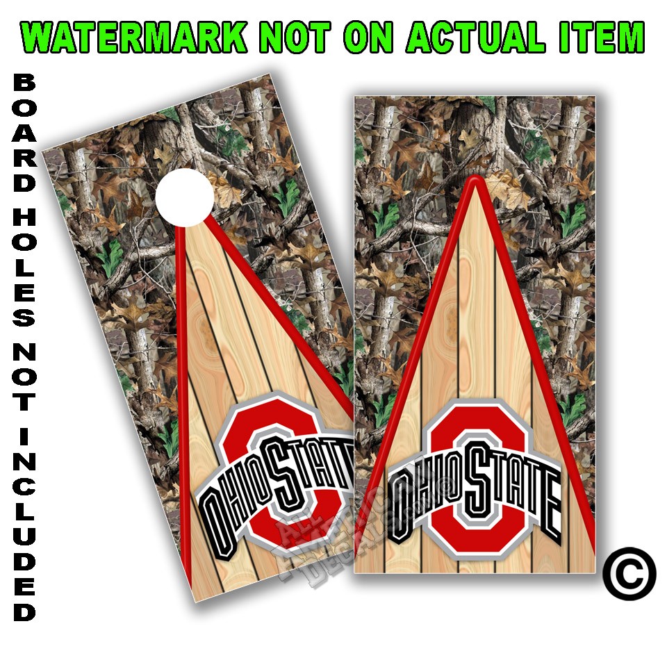 Ohio State Real Oak Tree Camo Board Wrap With Wood Lane 