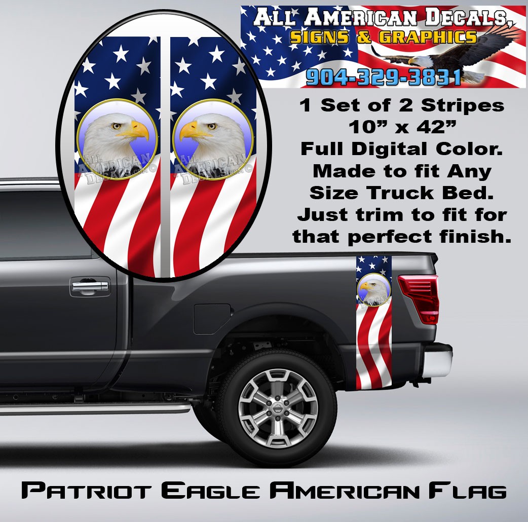 Patriot Eagle American Flag Bed Band Set