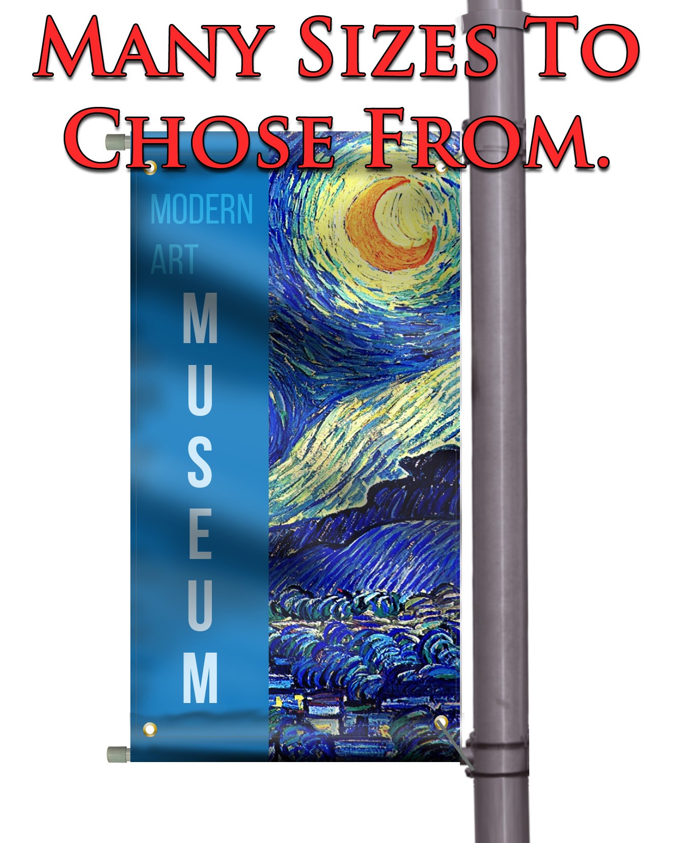 Custom Light Pole Banner Graphic