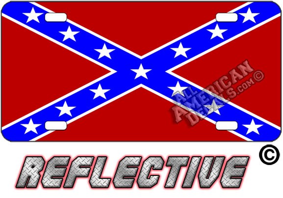 Rebel Flag License Plate