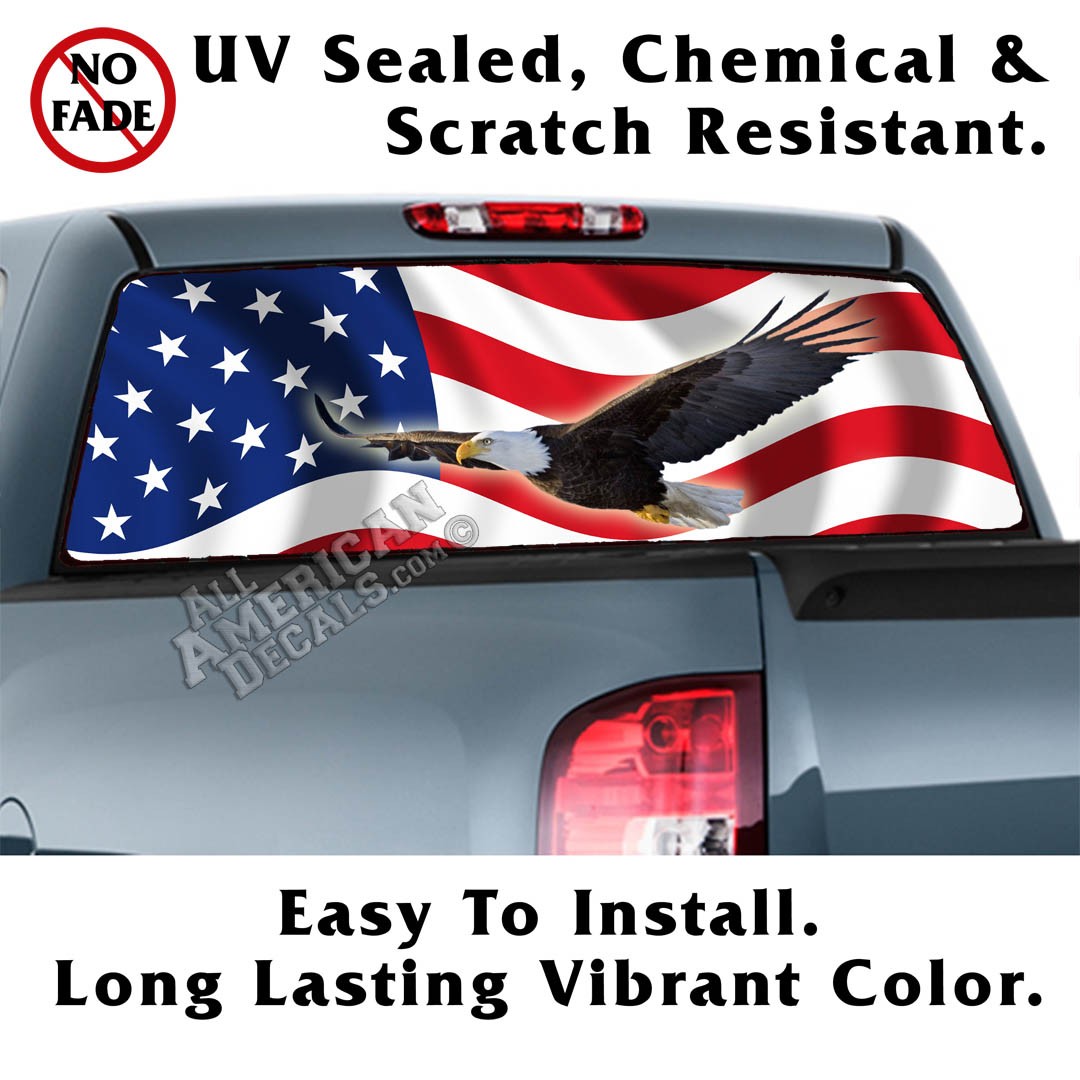 Soring Eagle Back window graphic