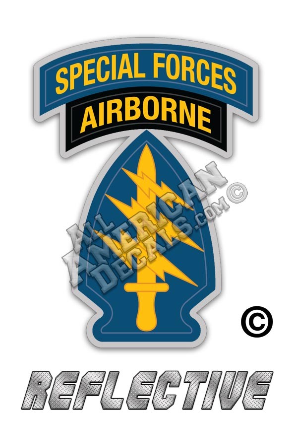 U.S. Army Special Forces Airborne Reflective Decal