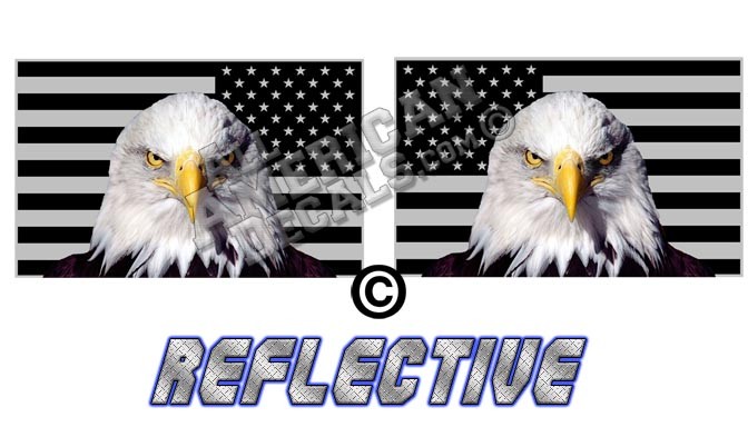 Subdued Tactical American Eagle Flag Forward & Reverse Facing