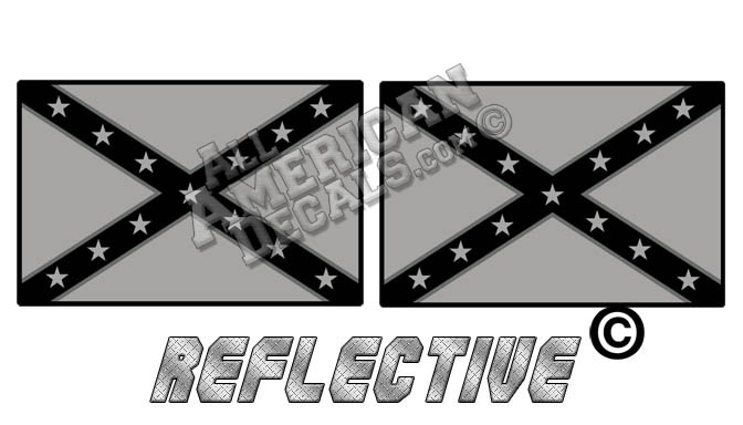 Tactical Rebel Flag Set Reflective Decal