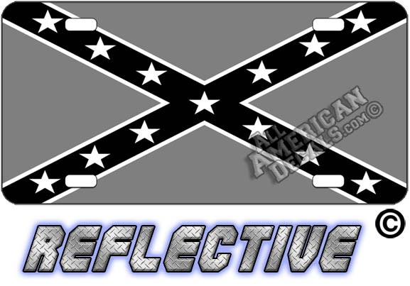 Tactical Rebel Flag License Plate