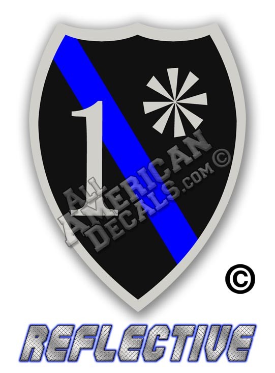 Thin Blue Line 1* Ass to Risk Badge Reflective Decal