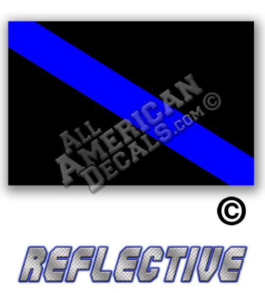 Thin Blue Line Reflective DIVER Decal