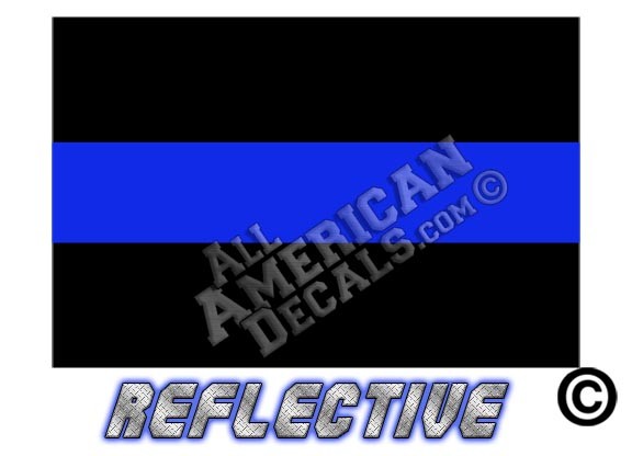 Thin Blue Line Reflective Decal
