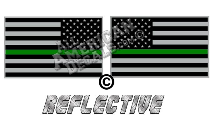 Thin Green Line Tactical Flag Set