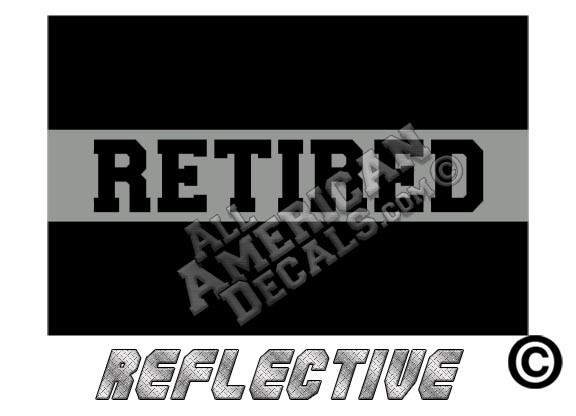 Thin Grey Line Retired Reflective Decal