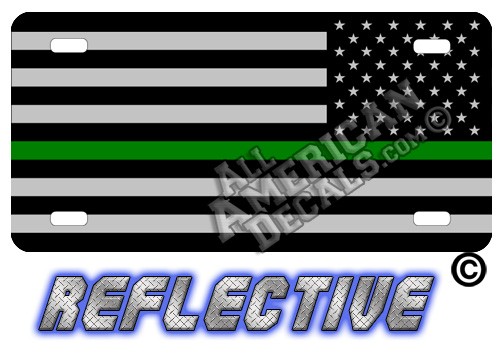 Thin Green Line Tactical Flag Reverse Facing