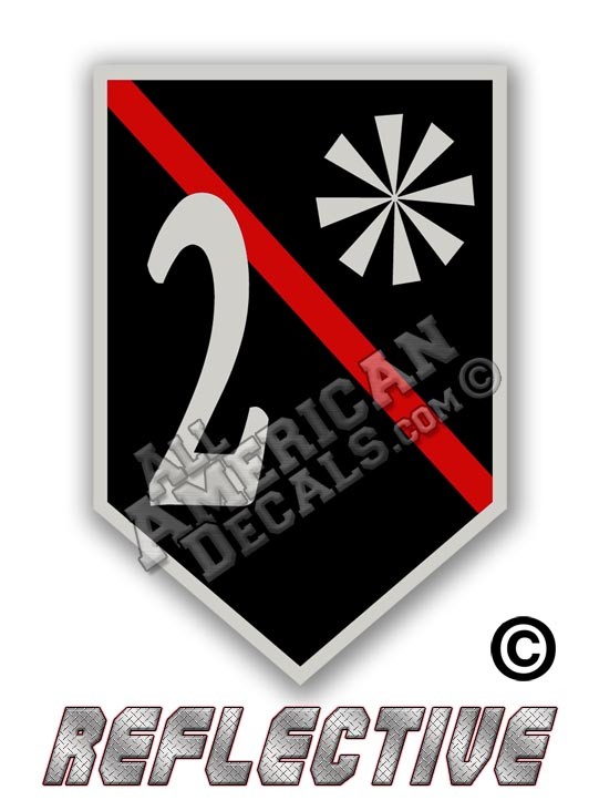 Thin Red Line 2* Ass to Risk Shield Reflective Decal