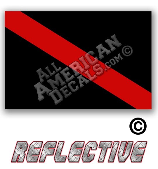 Thin Red Line Reflective DIVER Decal