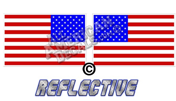 American Flag Decal Set