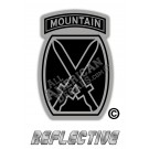 US Army 10th Mountain Division Tactical Black & Grey Insignia Reflective Decal