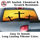 3 Crosses Back Window Graphic