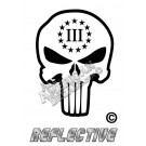 3 Percenter Punisher Black Reflective Decal