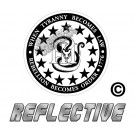 3 Percenter Snake Round Reflective Decal 