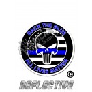 Thin Blue Line "Back The Blue" Punisher Round All Lives Matter Reflective Decal