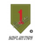 Big Red One 1st Infantry Division Shield Reflective Decal