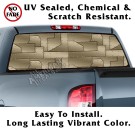 Bronze Riveted Metal Back Window Graphic