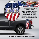 Eagle American Flag Truck Bed Band Stripe Decal Kit