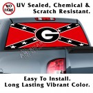 Georgia G Rebel Flag Back Window Graphic