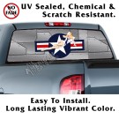 Navy Girl Riveted Metal Back Window Graphic