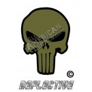 ODG Olive Drab Green Punisher Black Outline Reflective Decal