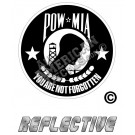 POW-MIA Round Reflective Decal