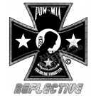 This POW MIA Iron Cross Reflective Decal