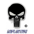 Punisher Black Reflective Decal