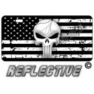 Punisher Distressed Tactical Flag Forward Facing License Plate