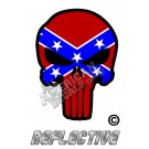 Rebel Flag Punisher Reflective Decal