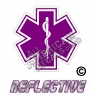 EMS/EMT Purple Star of Life Reflective Decal