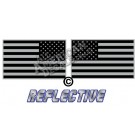 Subdued Tactical American Flag Set Forward & Reverse Facing Reflective Decal Black and Grey