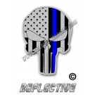 Punisher Tactical Thin Blue Line Punisher Option 2 Reflective Decal