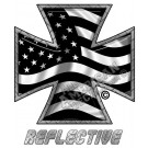 Subdued Tactical American Flag Iron Cross Forward Facing
